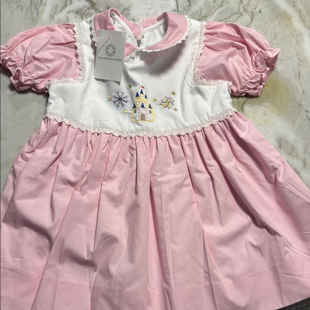 The Proper Peony Pink and White Lace Dress